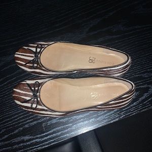 Boutique 58 zebra print calf hair flats shoes 10